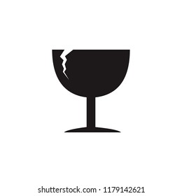 fragile icon vector