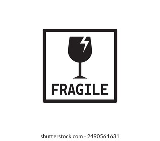 fragile icon vector design element logo template