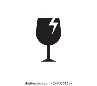 fragile icon vector design element logo template