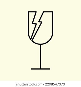 fragile icon vector design illustration artwork. eps 10

