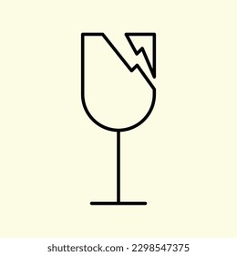 fragile icon vector design illustration artwork. eps 10
