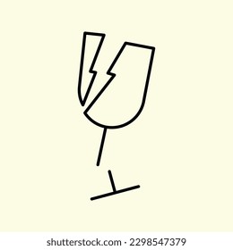 fragile icon vector design illustration artwork. eps 10
