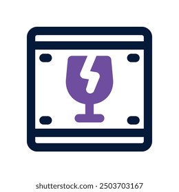 fragile icon. vector dual tone icon for your website, mobile, presentation, and logo design.