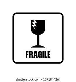 Fragile icon and vector graphics