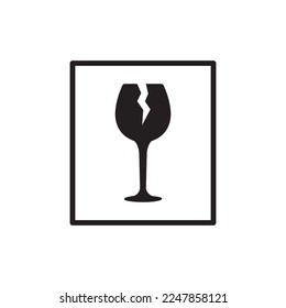 Fragile icon and vector graphics