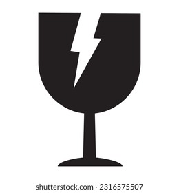 Fragile Icon, Vector Illustration, Flat, Fragile Symbol