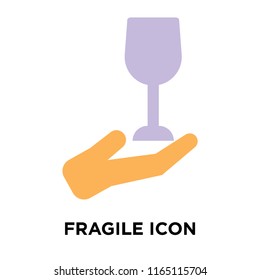 Fragile icon vector isolated on white background, Fragile transparent sign , delivery symbols