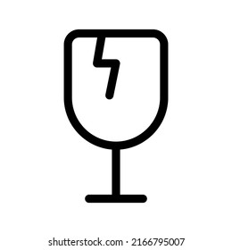 Fragile Icon Vector Symbol Design Illustration