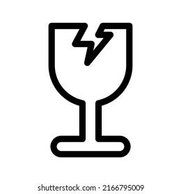 Fragile Icon Vector Symbol Design Illustration