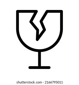 Fragile Icon Vector Symbol Design Illustration