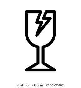 Fragile Icon Vector Symbol Design Illustration