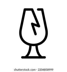 Fragile Icon Vector Symbol Design Illustration