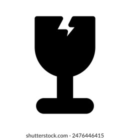 Ilustración de diseño de símbolo de Vector frágil