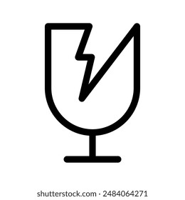 Ilustración de diseño de símbolo de Vector frágil