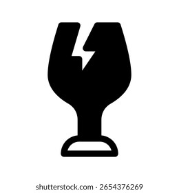 Ilustração de design de símbolo de vetor de ícone frágil