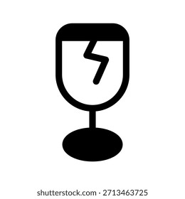 Fragile Icon Vector Symbol Design Illustration