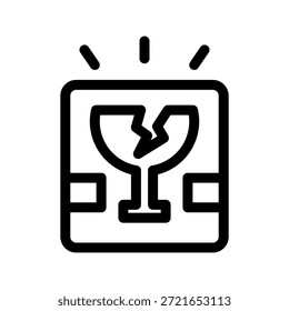 Ilustración de diseño de símbolo de Vector de ícono frágil