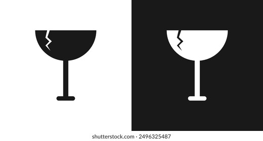 fragile icons set, handle with care logistics and delivery shipping labels. Fragile box. Just Print and Use, Vector