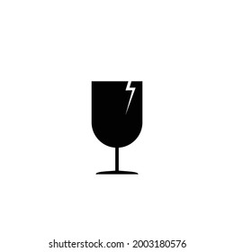 fragile items icon vector symbol illustration