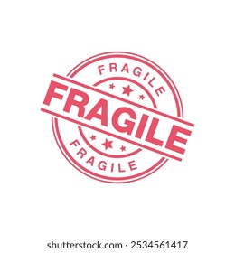 Fragile Letter Rubber Stamp Template