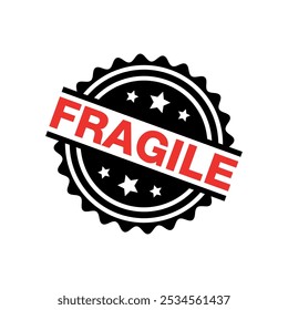 Fragile Letter Rubber Stamp Template