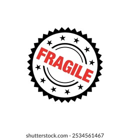 Fragile Letter Rubber Stamp Template