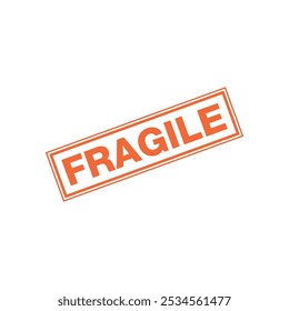 Fragile Letter Rubber Stamp Template