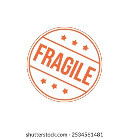 Fragile Letter Rubber Stamp Template