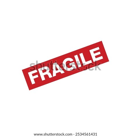 Fragile Letter Rubber Stamp Template