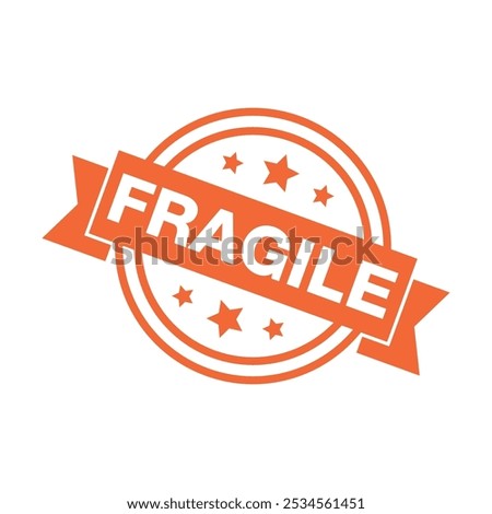 Fragile Letter Rubber Stamp Template