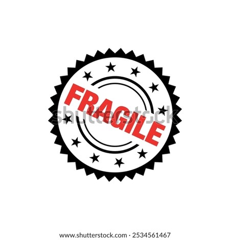Fragile Letter Rubber Stamp Template