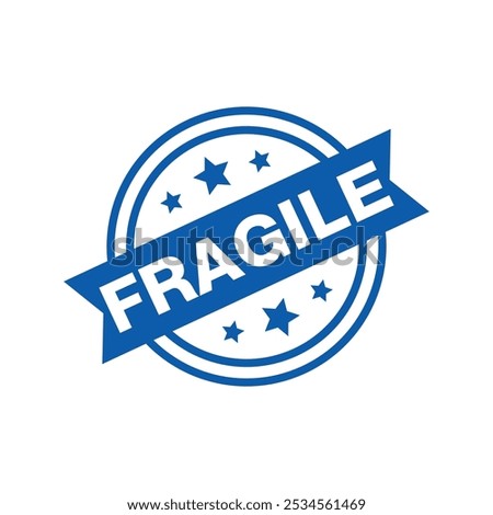 Fragile Letter Rubber Stamp Template