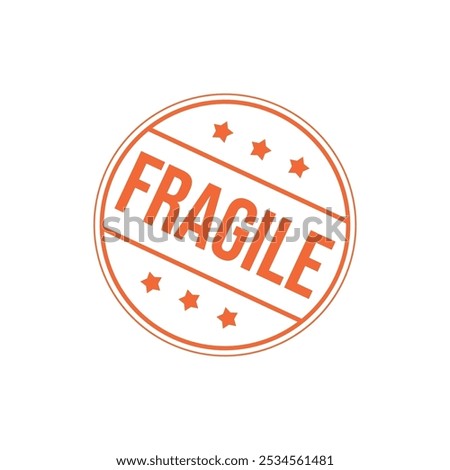 Fragile Letter Rubber Stamp Template
