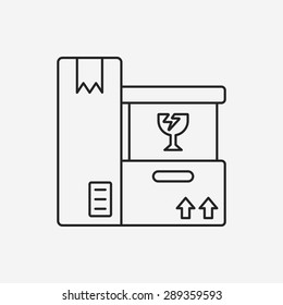 fragile line icon