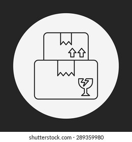 fragile line icon