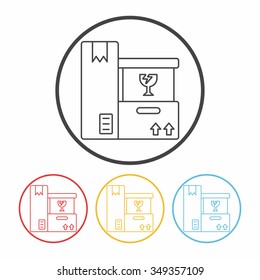 fragile line icon