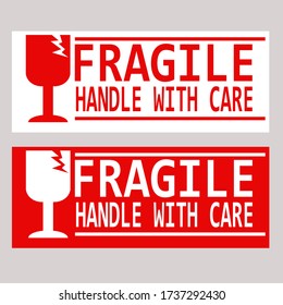 Fragile Logo Vector Sticker Stock Vector (Royalty Free) 1737292430 ...