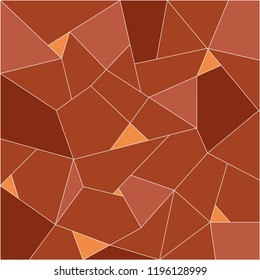Fragile mosaic pattern vector. Design polygon brick color red and orange. Design print for carpets, textile, wallpaper, ceramic, background. Set 6