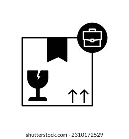 Fragile pack  Glyph Vector Icon that can easily edit or modify

