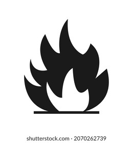 Fragile package. Fire sign vector.
