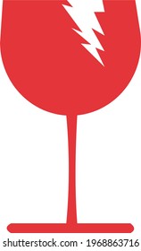  Fragile package icon. Delivery service sign. Safe shipping symbol