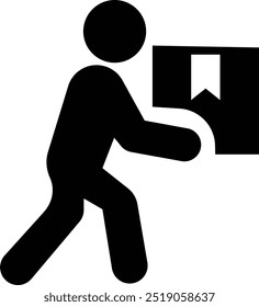 Fragile package icon , handle with care logistics and delivery shipping labels, fragile box, cargo warning vector signs, Isolated black vector marks on transparent background. used for mobile app.