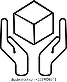 Fragile package icon , handle with care logistics and delivery shipping labels, fragile box, cargo warning vector signs, Isolated black vector marks on transparent background. used for mobile app.