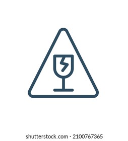 Fragile package icon for web or ui