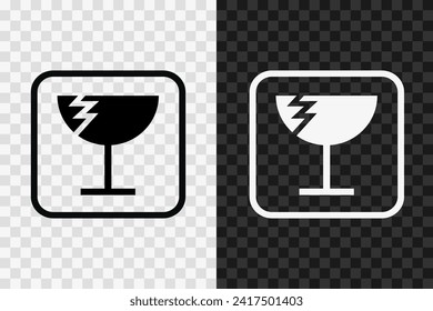 Fragile package symbol for shipping box.