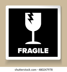 Fragile Packaging Label or sticker vector