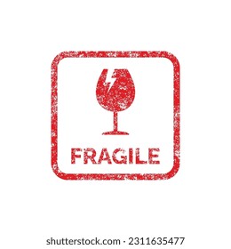 Fragile packaging mark icon symbol vector