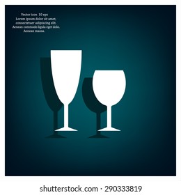 Fragile or packaging symbol. Glass icon. Vector illustration