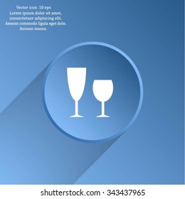 Fragile or packaging symbol. Glass icon. Vector illustration