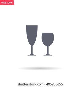 Fragile or packaging symbol. Glass icon. Vector illustration